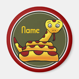 Kylmagnet, Namn-mallen, Cute Snake Magnet