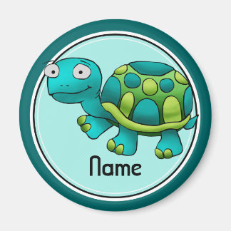 Kylmagnet, Namn-mallen, Cute Turtle Magnet
