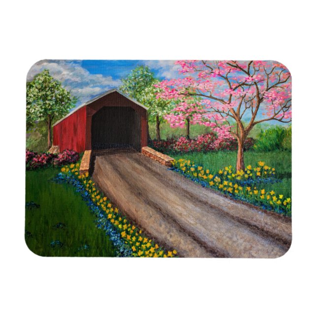 Kylmagnet - Springtime vid täckt brygga Magnet (Horisontell)