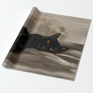 Kylning av svart katt presentpapper