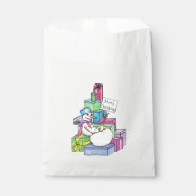 Kylning i snögubbe på presenter