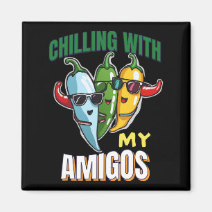 Kylning med min amigas cinco de Mayo Chilly Peppe Magnet