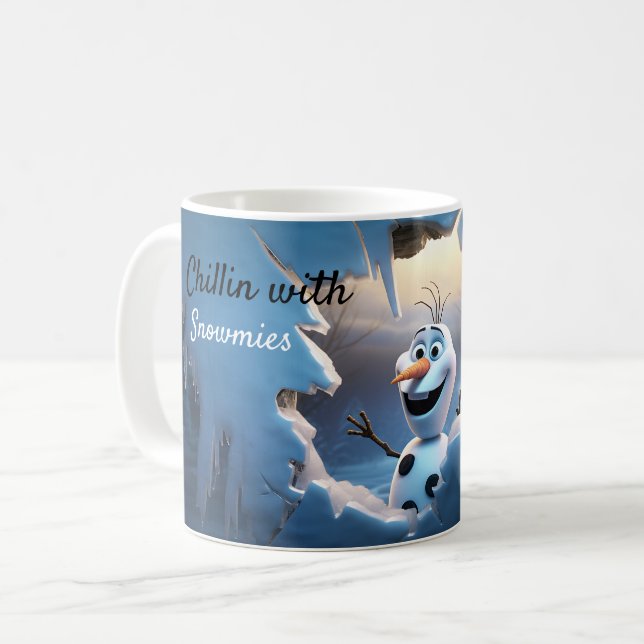 Kylning med snömier, kul jul kaffemugg (Framsida vänster)