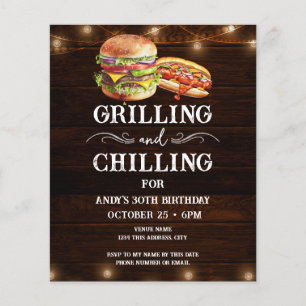 Kylning och grillning 30års födelsedag Inbjudan