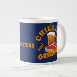 Kylning och grillning, eget namn mugg jumbo mugg