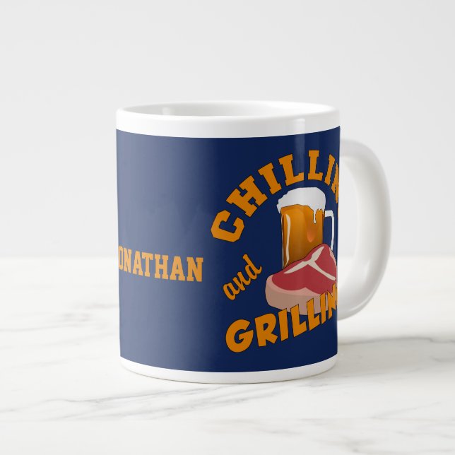 Kylning och grillning, eget namn mugg jumbo mugg (Framsida höger)