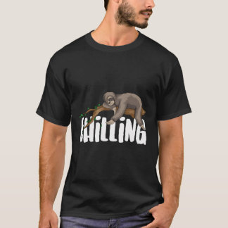 Kylning Sloth Coola Sleeping Lazy Sloth Fläkt Funn T Shirt