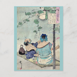 Kylning under en kanopi av Taiso,Yoshitoshi Vykort