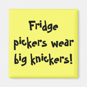 Kylpickers ha på sig stora knickers! magnet