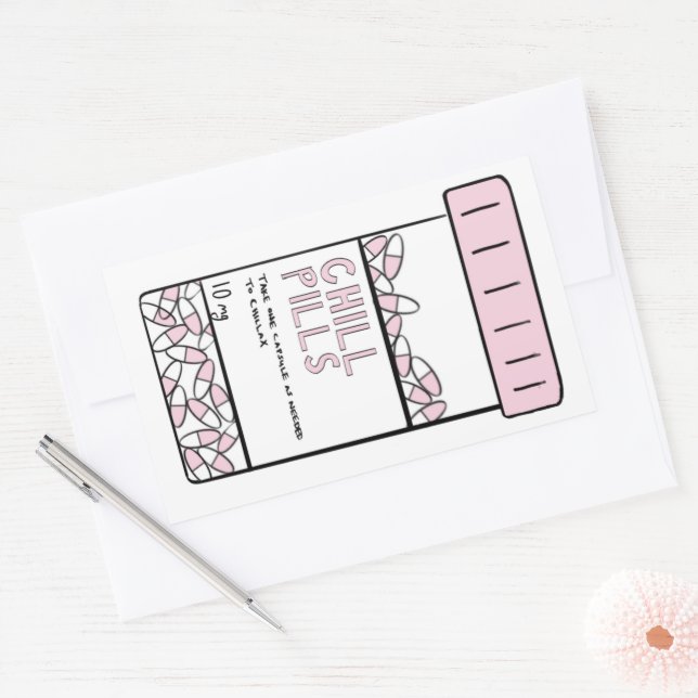 Kylpiller Rektangulärt Klistermärke (Kuvert)