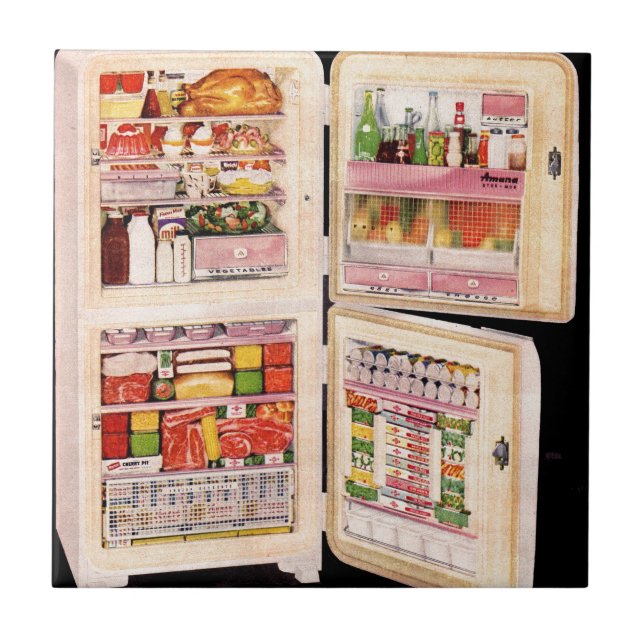 Kylskåp av plast kakelplatta (Framsidan)