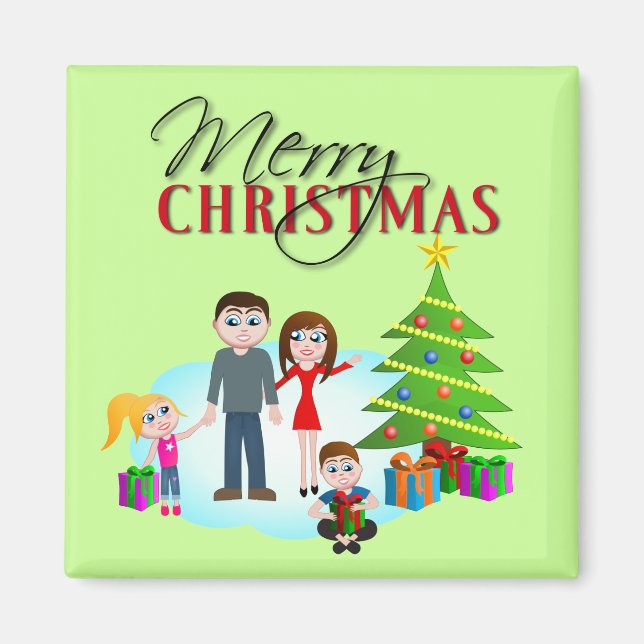 Kylskåp för julmorgon magnet (Framsidan)