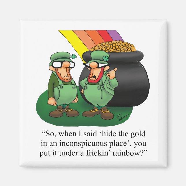 Kylskåp i St. Patrick's Day Humor Magnet (Framsidan)