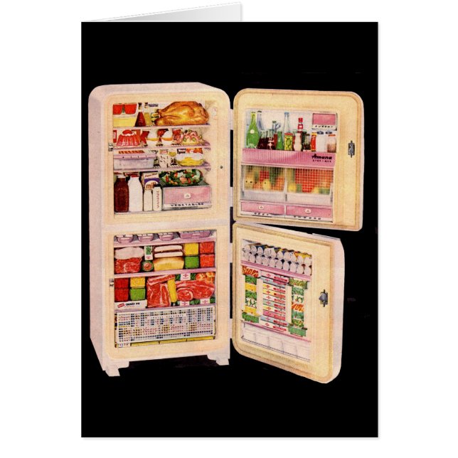 kylskåp med gott hälsningskort (Framsidan)