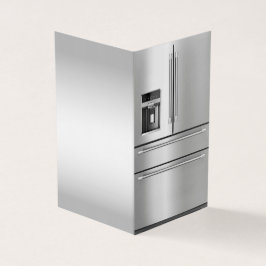 Kylskåp, näringsvärdesformat, uppfällt affärskort visitkort