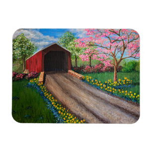 Kylskåp - Springtime vid täckt brygga Magnet