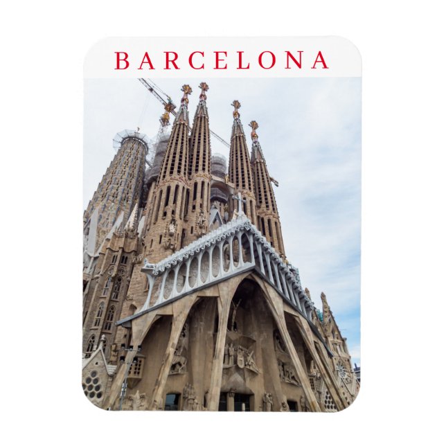 Kylskåpa i Barcelona Sagrada Familia Magnet (Vertikal)