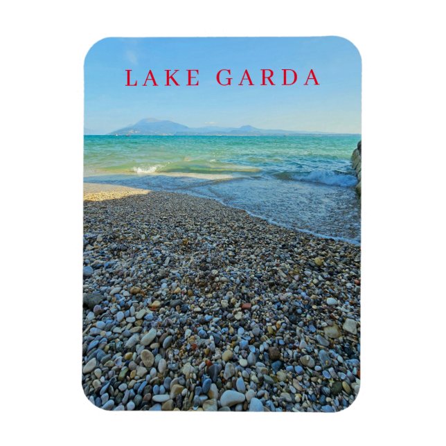 Kylskåpa i stranden av sjö Garda Magnet (Vertikal)