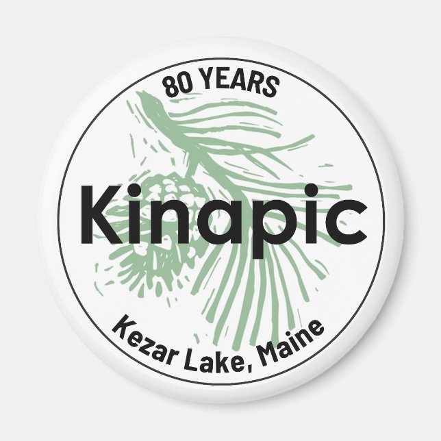 Kylskåpsmagnet med Kinapic-design (Framsidan)