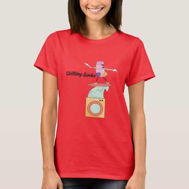 Kylsocklar - det Tvättande Maskin T Shirt (Framsida)