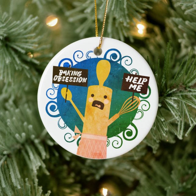 Kylstiftsbagage hjälper till jul julgransprydnad keramik (Träd)