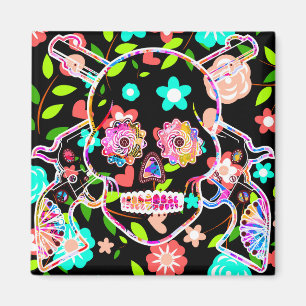Kylt, färglöst blommigt magnet
