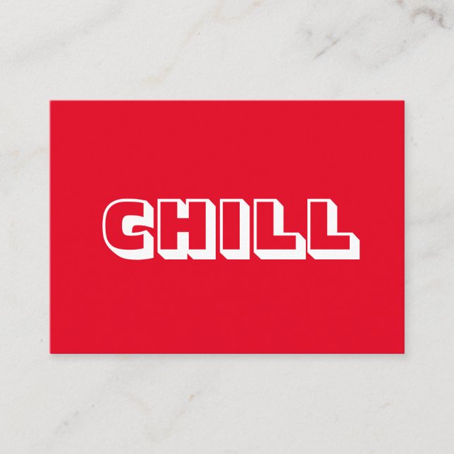 Kylt, fetstilt, modernt, vitt kort (Framsida)