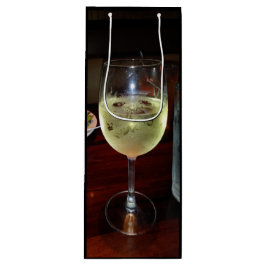 Kylt glas vitt vin på Vin Tote Bag