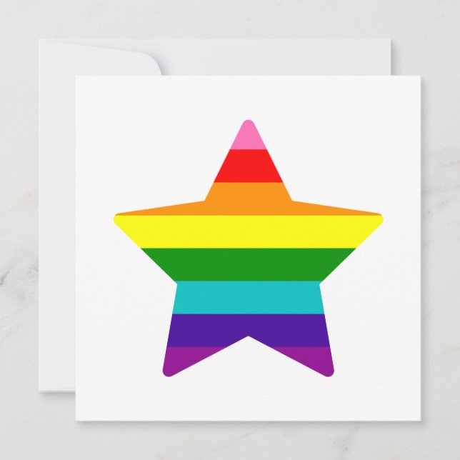 Kylt HBT-Pride Regnbåge Flagga Julstjärnan Julkort (Framsida)