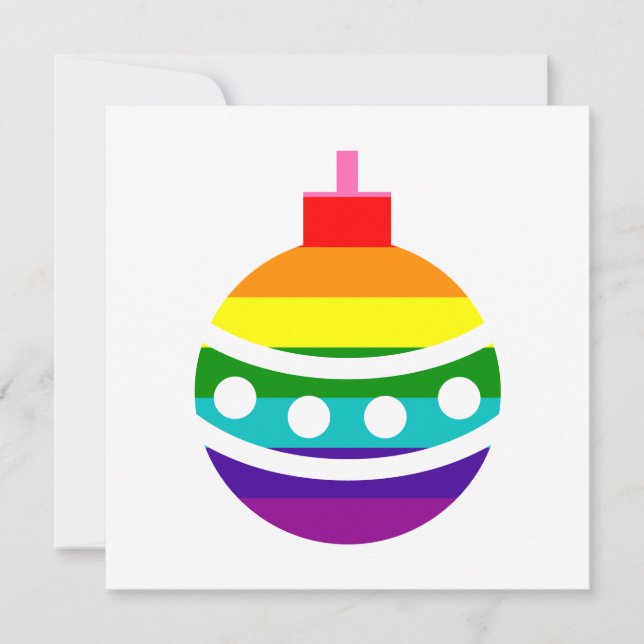 Kylt LGBTQ-Pride Rainbow Flagga Jul Bauble Julkort (Framsida)