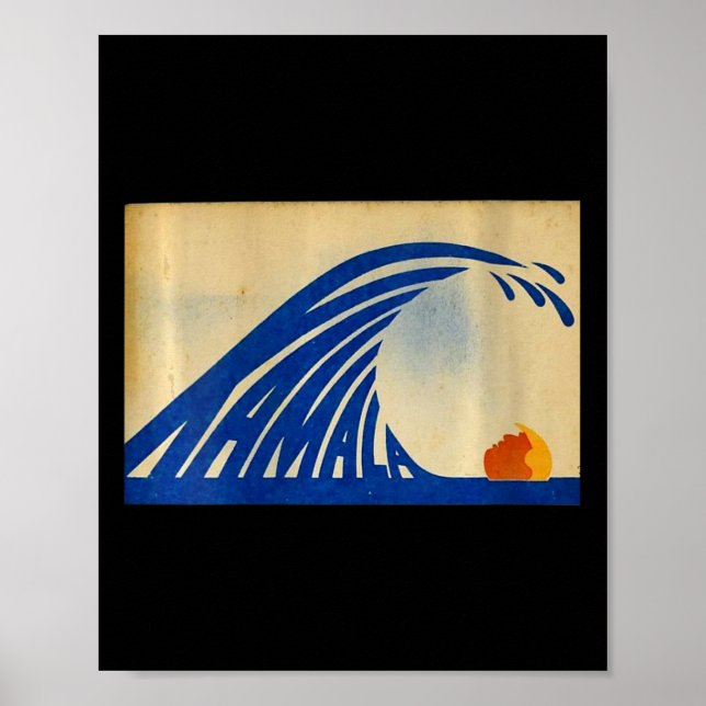 Kylvåg av blå Wave Kamala för Kamala Fu Poster (Framsidan)