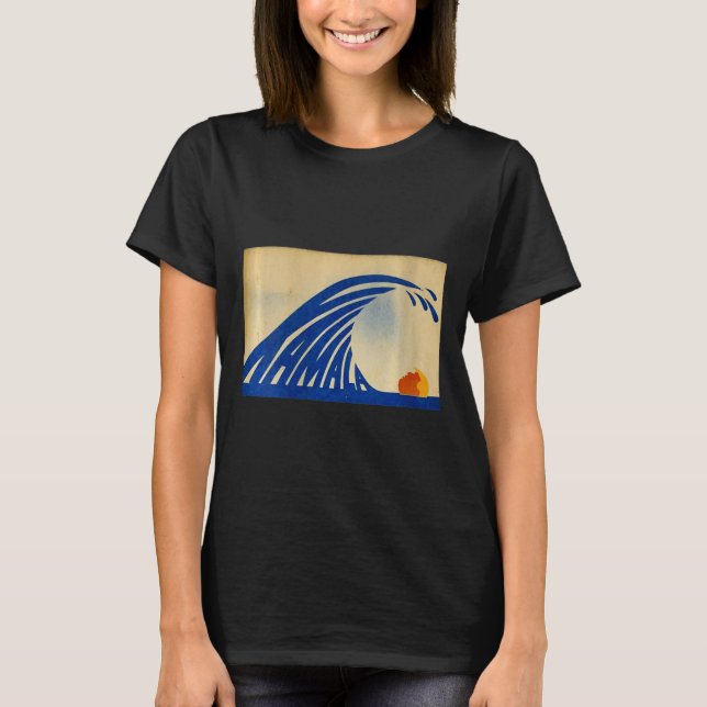 Kylvåg av blå Wave Kamala för Kamala Fu T Shirt (Framsida)