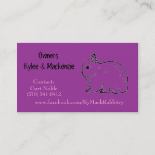 KyMack Rabbitry visitkort