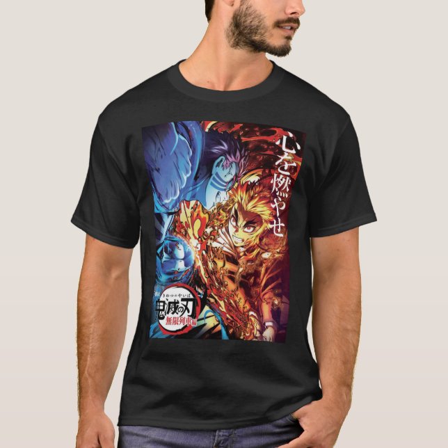 Kyojuro rengoku vs Akaza Classic T-Shirt (Framsida)