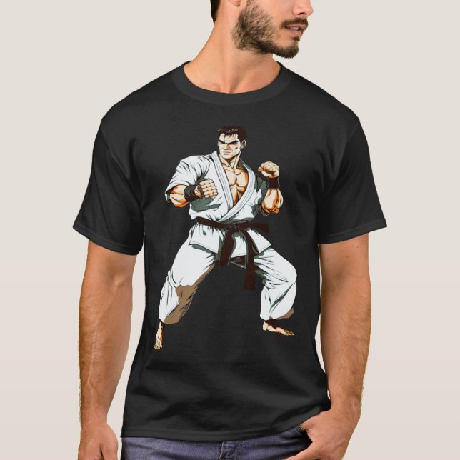 Kyokushin Budo Karate Kämpe T Shirt (Framsida)