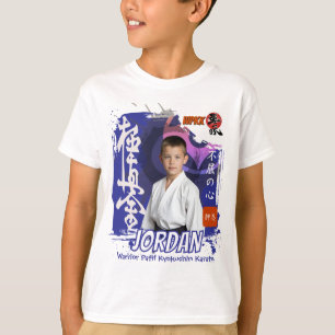 Kyokushin Dojo Foto Elevbild Blå Bälte Lag T Shirt