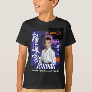 Kyokushin Dojo Foto Elevbild Blå Bälte Team T Shirt