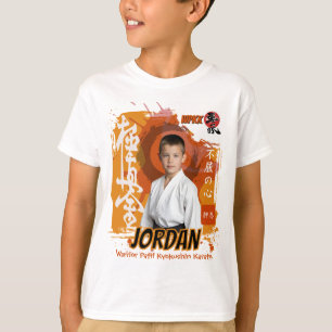 Kyokushin Dojo Foto Student Orange Bälte Lag T Shirt