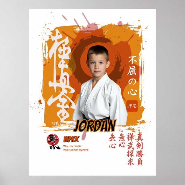 Kyokushin Dojo Studentbälte Kommendation  Poster (Framsidan)