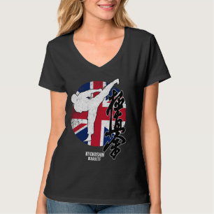 Kyokushin England Karate English UK flagga Kyokush T Shirt