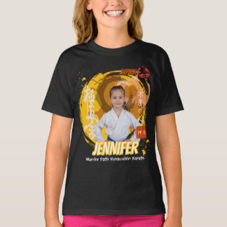 Kyokushin Girl Yellow Belt Personalized Team T Shirt
