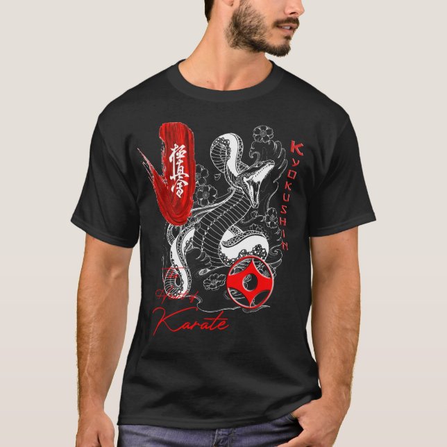 Kyokushin Hjärtat Karate Budo T-Shirt (Framsida)