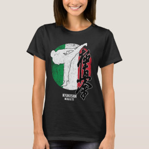 Kyokushin Italien Karate Italy flagga Kyokushinkai T Shirt