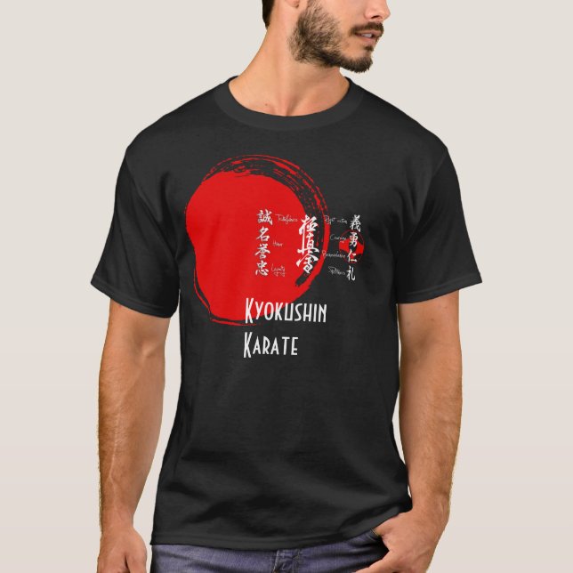 Kyokushin Karate Bushido Values T-Shirt (Framsida)