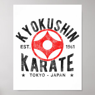 Kyokushin Karate Do Kampsport Japan Tokyo Vinta Poster