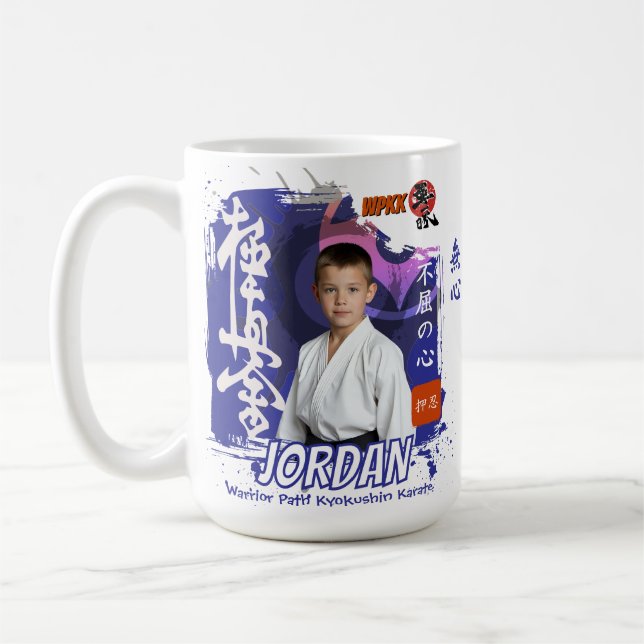 Kyokushin Karate Elev Personaliserad Foto  Kaffemugg (Vänster)
