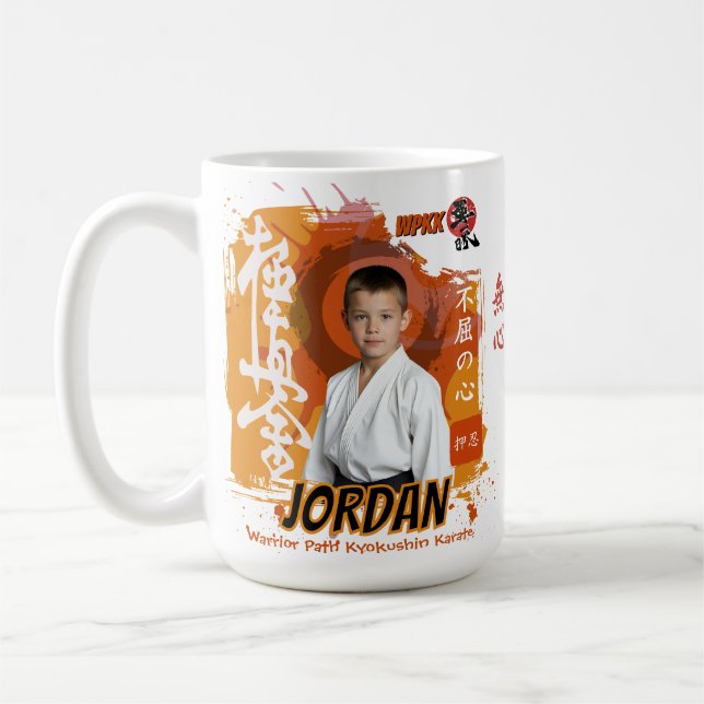 Kyokushin Karate Elevpersonlig Fotografi Kaffemugg (Vänster)