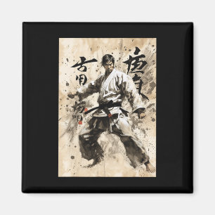 Kyokushin Karate Japansk Kalligrafi Kampsport Magnet