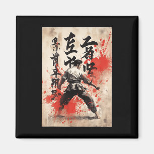 Kyokushin Karate Japansk Kalligrafi Kampsport Magnet