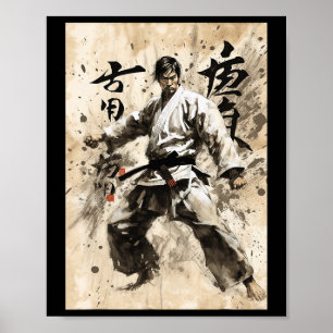 Kyokushin Karate Japansk Kalligrafi Kampsport Poster